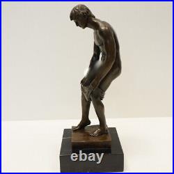 Statue Sculpture Athlete Sexy Style Art Deco Style Art Nouveau Bronze massif Sig