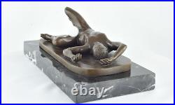 Statue Sculpture Athlete Sexy Style Art Deco Style Art Nouveau Bronze massif Sig