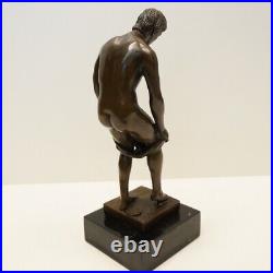 Statue Sculpture Athlete Sexy Style Art Deco Style Art Nouveau Bronze massif Sig