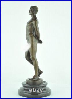 Statue Sculpture Athlete Sexy Style Art Deco Style Art Nouveau Bronze massif Sig