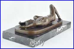 Statue Sculpture Athlete Sexy Style Art Deco Style Art Nouveau Bronze massif Sig