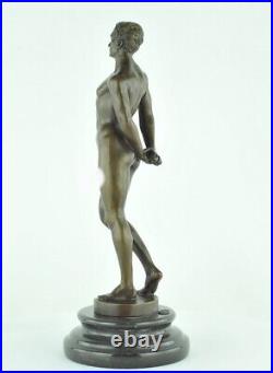 Statue Sculpture Athlete Sexy Style Art Deco Style Art Nouveau Bronze massif Sig