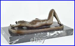 Statue Sculpture Athlete Sexy Style Art Deco Style Art Nouveau Bronze massif Sig