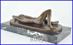 Statue Sculpture Athlete Sexy Style Art Deco Style Art Nouveau Bronze massif Sig