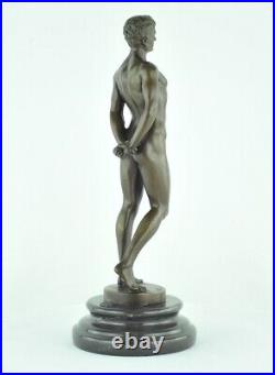 Statue Sculpture Athlete Sexy Style Art Deco Style Art Nouveau Bronze massif Sig