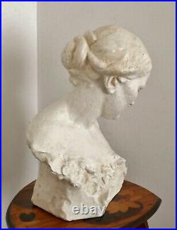Statue Sculpture Buste Femme épreuve d'artiste pièce unique A. Finot Art Nouveau
