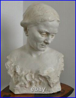 Statue Sculpture Buste Femme épreuve d'artiste pièce unique A. Finot Art Nouveau