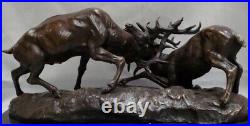 Statue Sculpture Cerf Animalier Chasse Style Art Deco Style Art Nouveau Bronze m