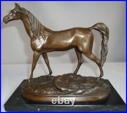 Statue Sculpture Cheval Animalier Style Art Deco Style Art Nouveau Bronze massif