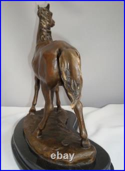 Statue Sculpture Cheval Animalier Style Art Deco Style Art Nouveau Bronze massif