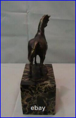 Statue Sculpture Cheval Animalier Style Art Deco Style Art Nouveau Bronze massif