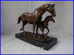 Statue Sculpture Cheval Poulain Animalier Style Art Deco Style Art Nouveau Bronz