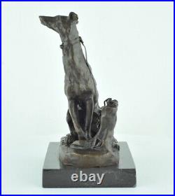 Statue Sculpture Chien Chasse Animalier Style Art Deco Style Art Nouveau Bronze