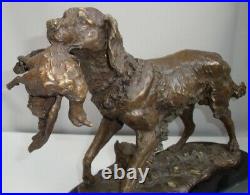 Statue Sculpture Chien Chasse Animalier Style Art Deco Style Art Nouveau Bronze