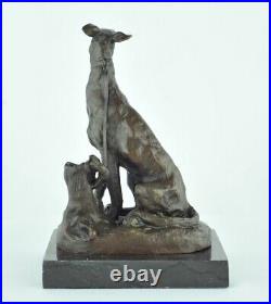 Statue Sculpture Chien Chasse Animalier Style Art Deco Style Art Nouveau Bronze