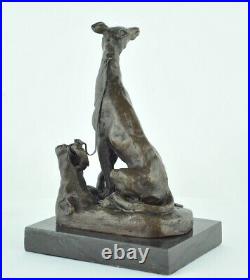 Statue Sculpture Chien Chasse Animalier Style Art Deco Style Art Nouveau Bronze