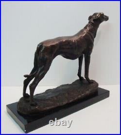 Statue Sculpture Chien Levrier Animalier Chasse Style Art Deco Style Art Nouveau