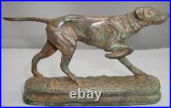 Statue Sculpture Chien Setter Chasse Animalier Style Art Deco Style Art Nouveau