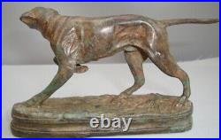 Statue Sculpture Chien Setter Chasse Animalier Style Art Deco Style Art Nouveau