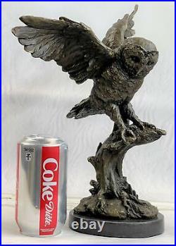 Statue Sculpture Chouette Oiseau Faune Deco Style Art Nouveau Bronze Affaire