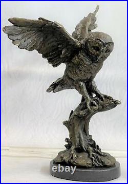 Statue Sculpture Chouette Oiseau Faune Deco Style Art Nouveau Bronze Affaire