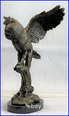 Statue Sculpture Chouette Oiseau Faune Deco Style Art Nouveau Bronze Affaire