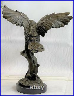 Statue Sculpture Chouette Oiseau Faune Deco Style Art Nouveau Bronze Affaire