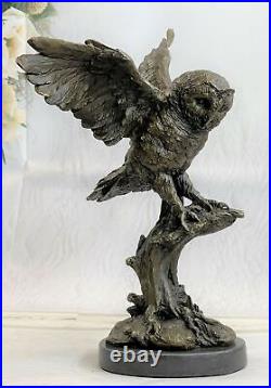 Statue Sculpture Chouette Oiseau Faune Deco Style Art Nouveau Bronze Affaire