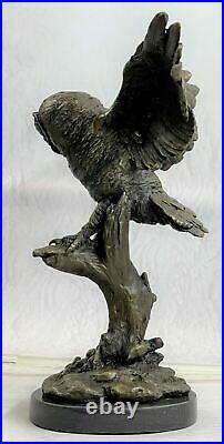 Statue Sculpture Chouette Vie Sauvage Déco Style Art Nouveau Style Bronze Solde