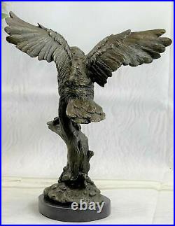 Statue Sculpture Chouette Vie Sauvage Déco Style Art Nouveau Style Bronze Solde