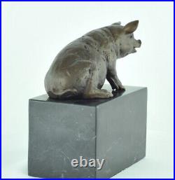 Statue Sculpture Cochon Animalier Style Art Deco Style Art Nouveau Bronze massif