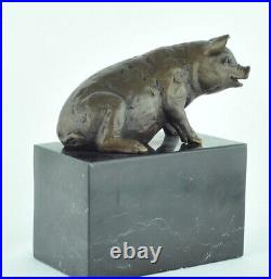 Statue Sculpture Cochon Animalier Style Art Deco Style Art Nouveau Bronze massif