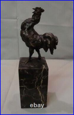 Statue Sculpture Coq Oiseau Animalier Style Art Deco Style Art Nouveau Bronze ma