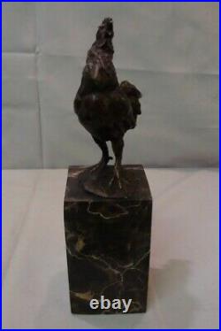 Statue Sculpture Coq Oiseau Animalier Style Art Deco Style Art Nouveau Bronze ma