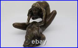 Statue Sculpture Couple Sexy Style Art Deco Style Art Nouveau Bronze massif Sign