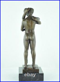 Statue Sculpture Couple Sexy Style Art Deco Style Art Nouveau Bronze massif Sign