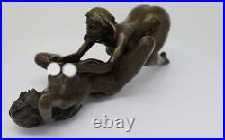 Statue Sculpture Couple Sexy Style Art Deco Style Art Nouveau Bronze massif Sign