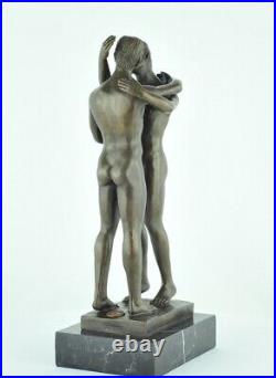 Statue Sculpture Couple Sexy Style Art Deco Style Art Nouveau Bronze massif Sign