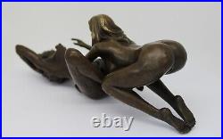 Statue Sculpture Couple Sexy Style Art Deco Style Art Nouveau Bronze massif Sign