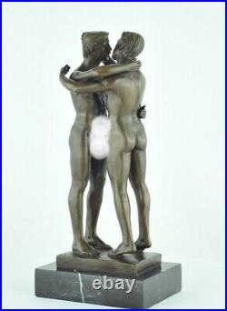 Statue Sculpture Couple Sexy Style Art Deco Style Art Nouveau Bronze massif Sign