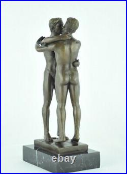 Statue Sculpture Couple Sexy Style Art Deco Style Art Nouveau Bronze massif Sign