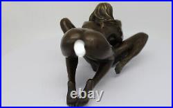 Statue Sculpture Couple Sexy Style Art Deco Style Art Nouveau Bronze massif Sign