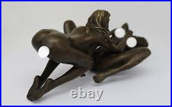 Statue Sculpture Couple Sexy Style Art Deco Style Art Nouveau Bronze massif Sign