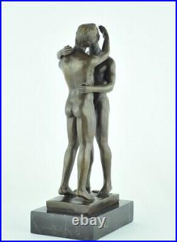 Statue Sculpture Couple Sexy Style Art Deco Style Art Nouveau Bronze massif Sign