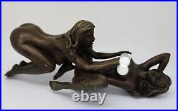 Statue Sculpture Couple Sexy Style Art Deco Style Art Nouveau Bronze massif Sign