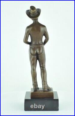 Statue Sculpture Cowboy Sexy Style Art Deco Style Art Nouveau Bronze massif Sign