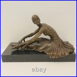 Statue Sculpture Danseuse Charleston Style Art Deco Style Art Nouveau Bronze mas