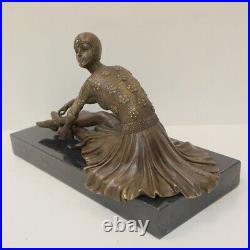 Statue Sculpture Danseuse Charleston Style Art Deco Style Art Nouveau Bronze mas