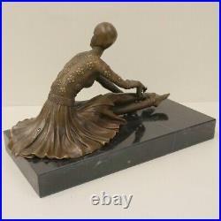 Statue Sculpture Danseuse Charleston Style Art Deco Style Art Nouveau Bronze mas