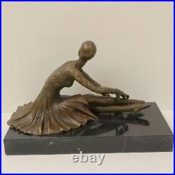 Statue Sculpture Danseuse Charleston Style Art Deco Style Art Nouveau Bronze mas